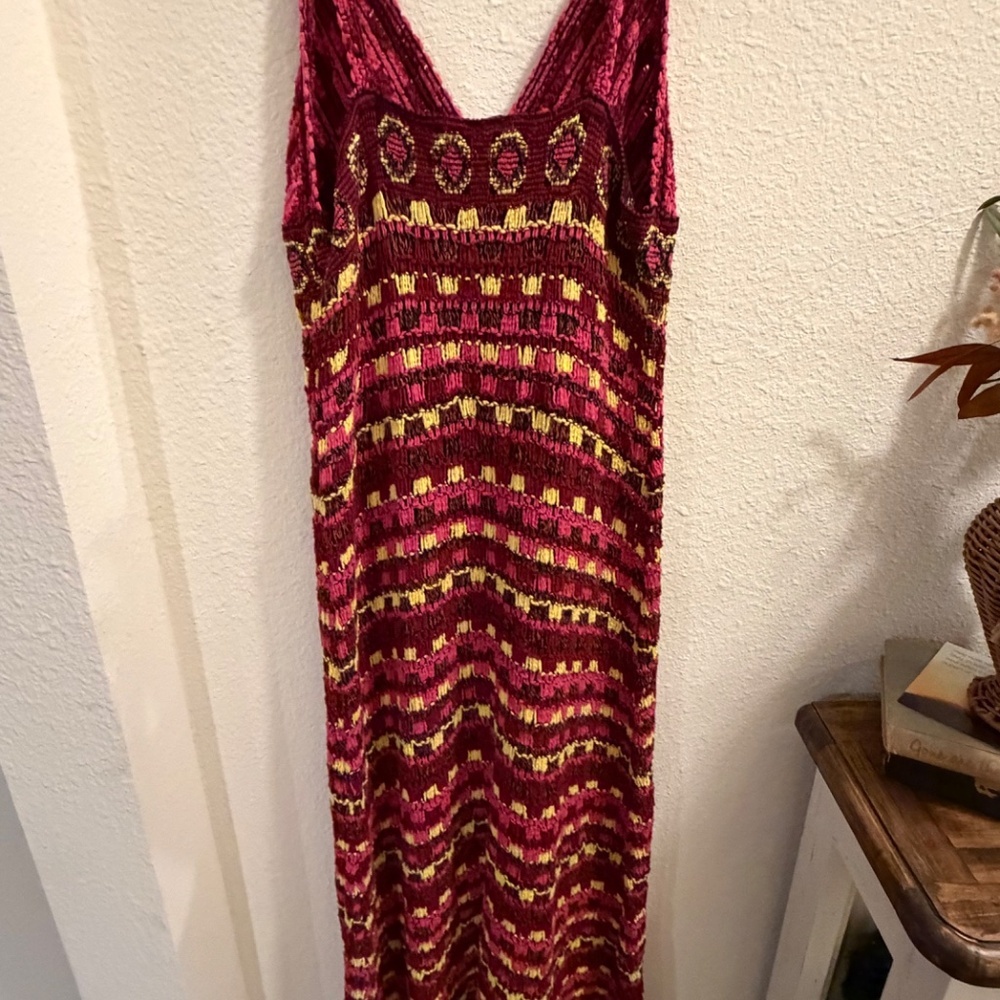 Zara Strappy Crochet Midi Dress, Sz L, Like New - Picture 5 of 8